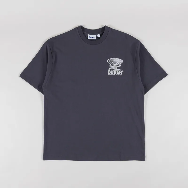 Butter Goods Terrain T Shirt Washed Black-1