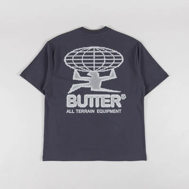 Butter Goods Terrain T Shirt Washed Black