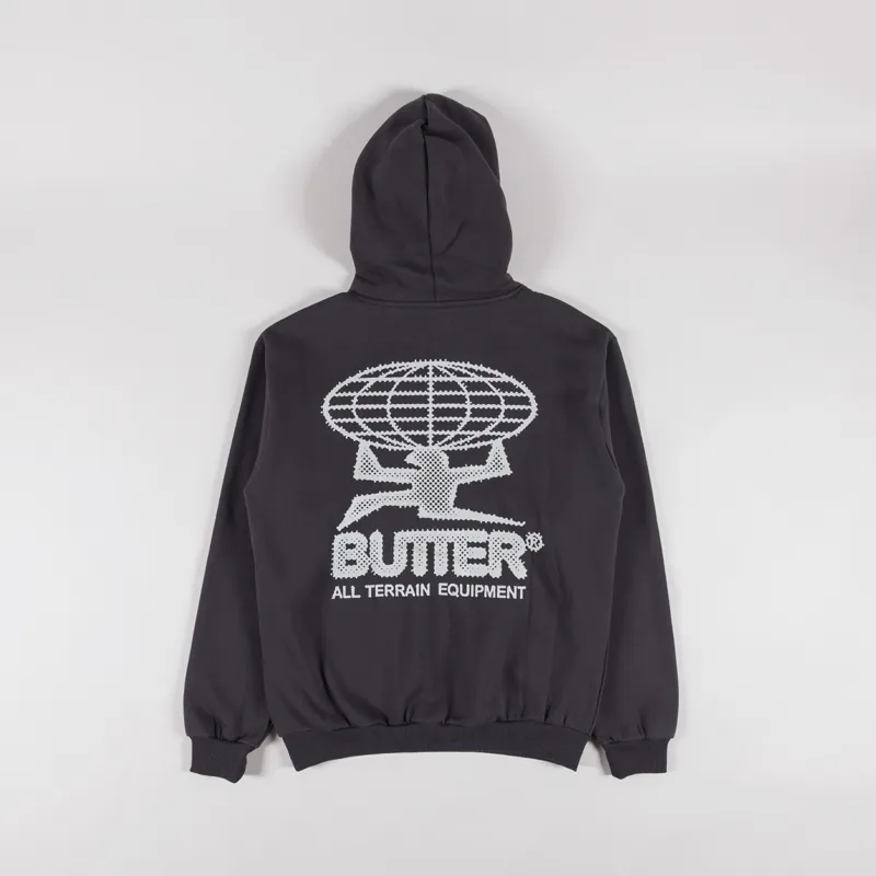 Butter Goods Terrain Pullover Hood Washed Black