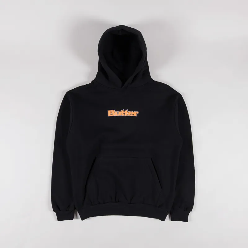 Butter Goods Outline Logo Pullover Hood Black