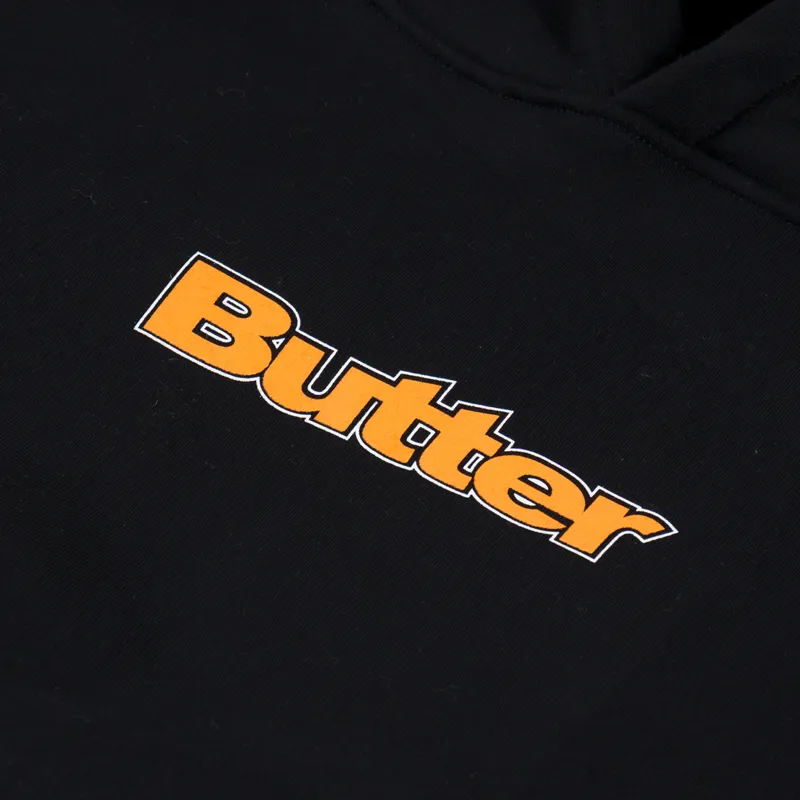 Butter Goods Outline Logo Pullover Hood Black-4