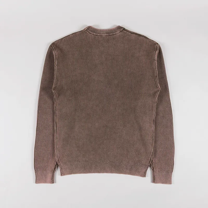 Butter Goods Bleach Knit Sweater Brown-1