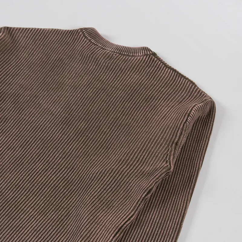 Butter Goods Bleach Knit Sweater Brown-3