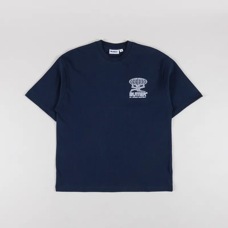 Butter Goods Terrain T Shirt Navy-1