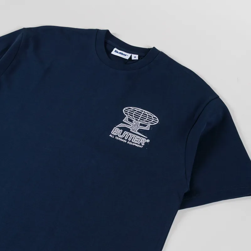 Butter Goods Terrain T Shirt Navy-3