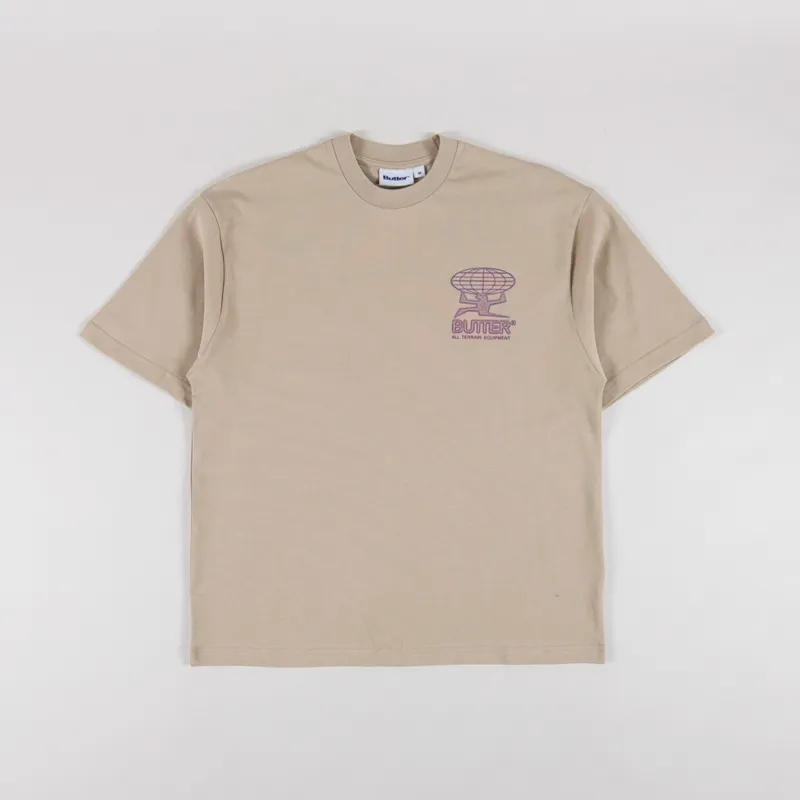 Butter Goods Terrain T Shirt Taupe-1