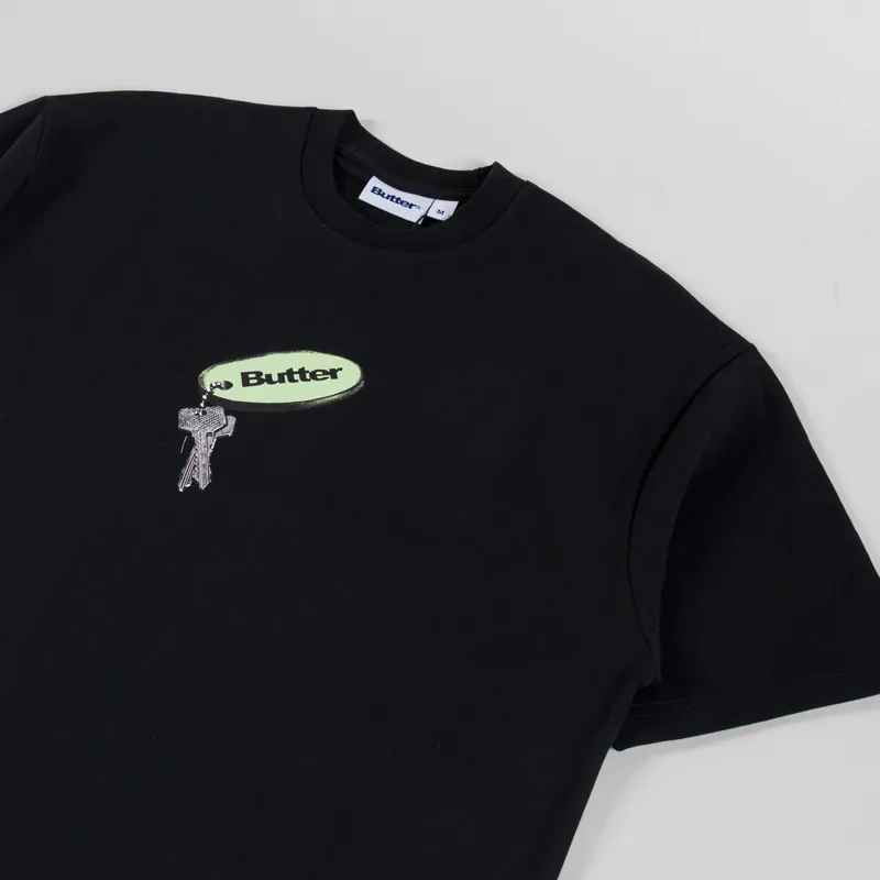 Butter Goods Key Chain T Shirt Black-1