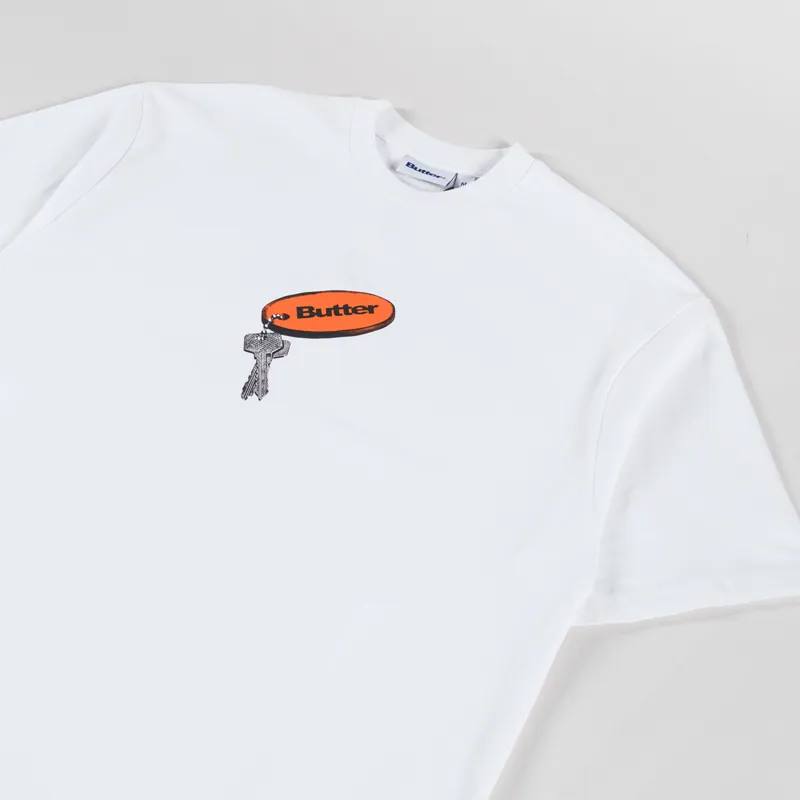 Butter Goods Key Chain T Shirt White-1