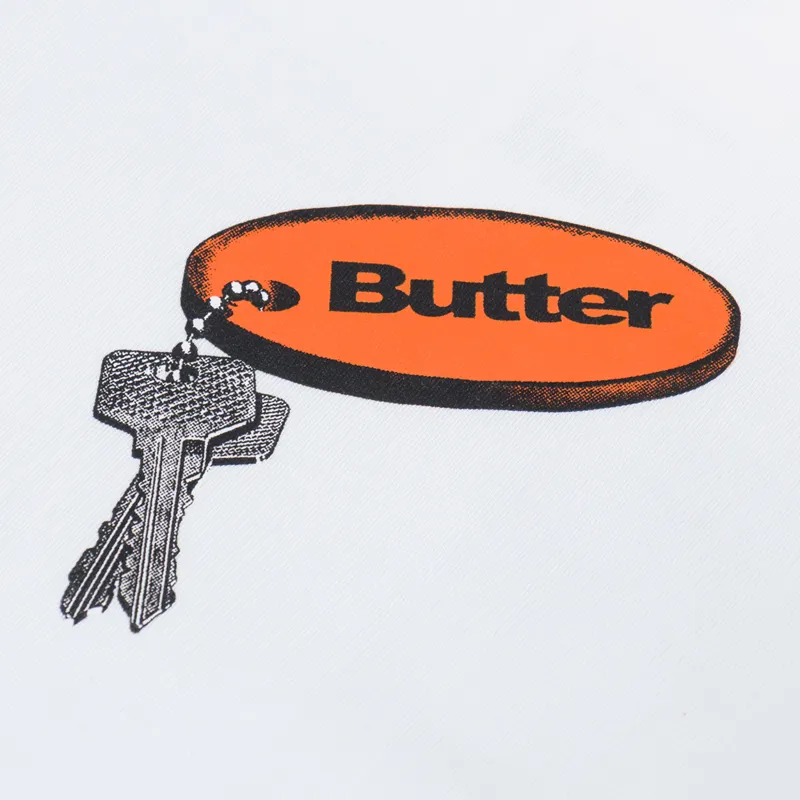 Butter Goods Key Chain T Shirt White-2