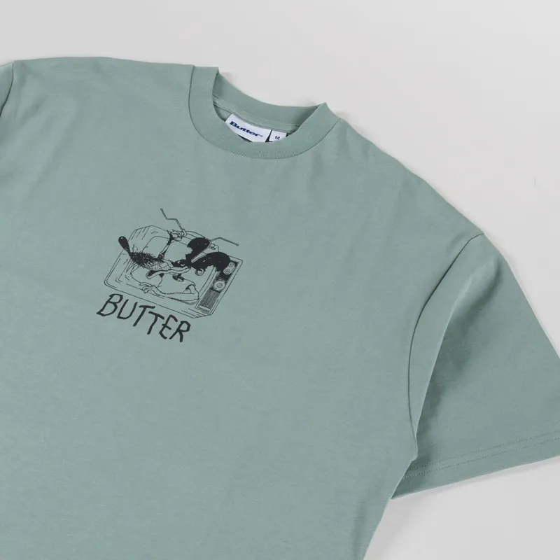 Butter Goods Channel T Shirt Dull Mint-1