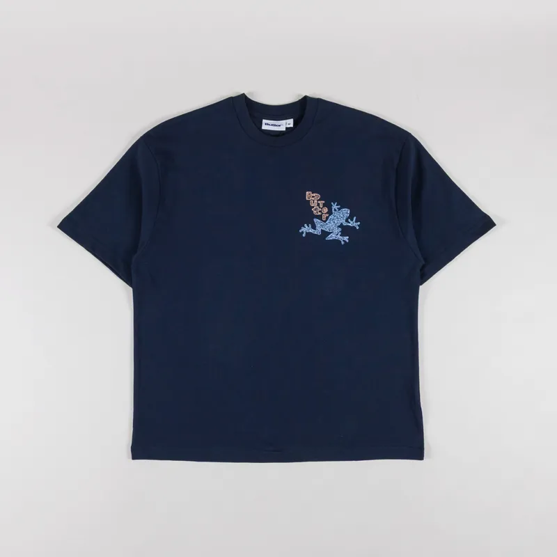 Butter Goods Croaker T Shirt Navy-1