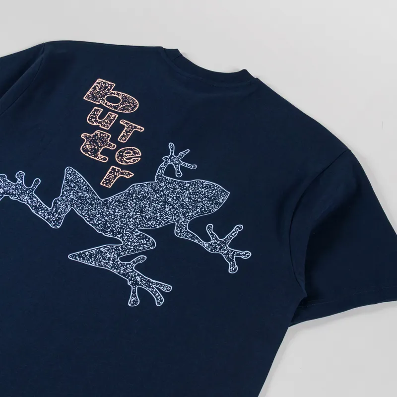 Butter Goods Croaker T Shirt Navy-2