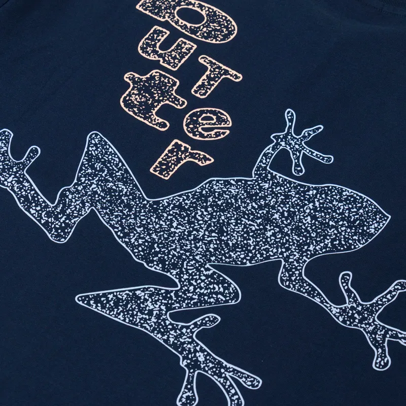 Butter Goods Croaker T Shirt Navy-4