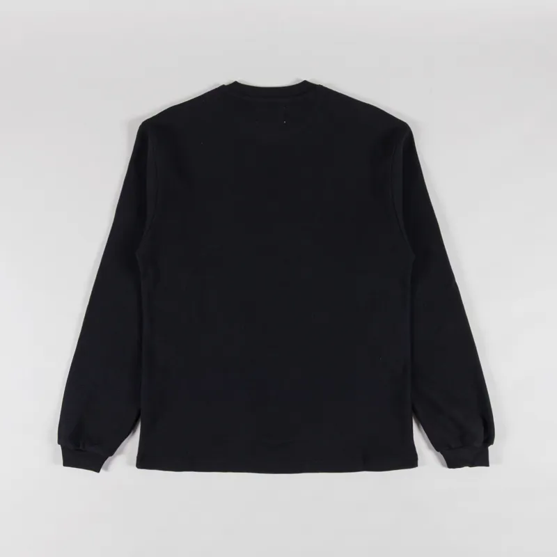 Butter Goods Long Sleeve Waffle T Shirt Black-1