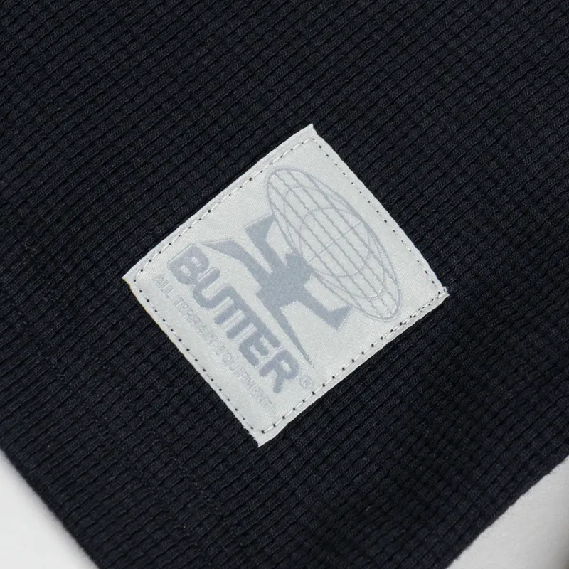 Butter Goods Long Sleeve Waffle T Shirt Black-4