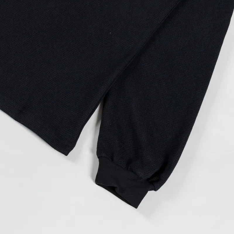Butter Goods Long Sleeve Waffle T Shirt Black-6