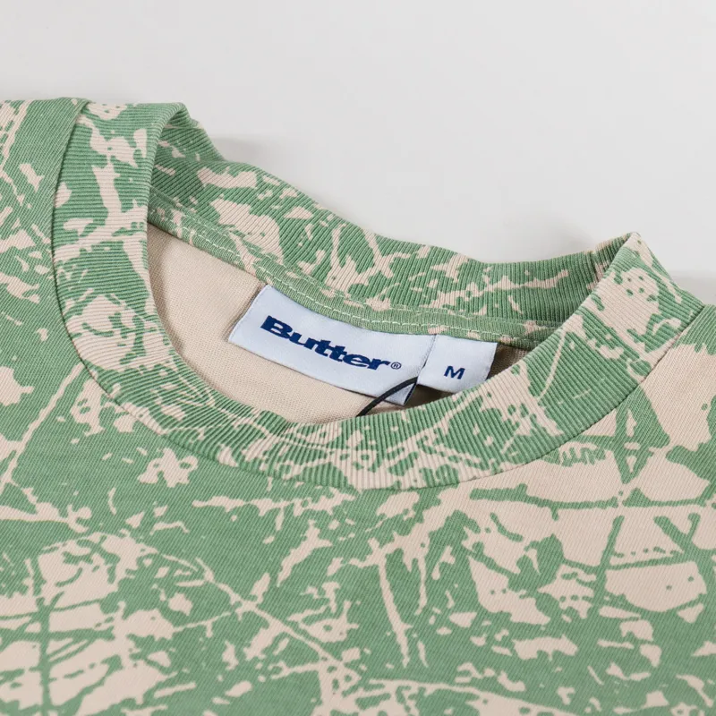 Butter Goods Woods Camo T Shirt Washed Sage-2