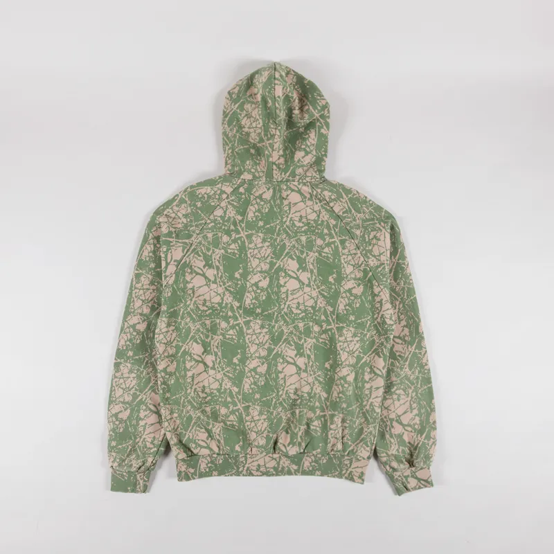 Butter Goods Woods Camo Zip-Thru Hood Washed Sage-1
