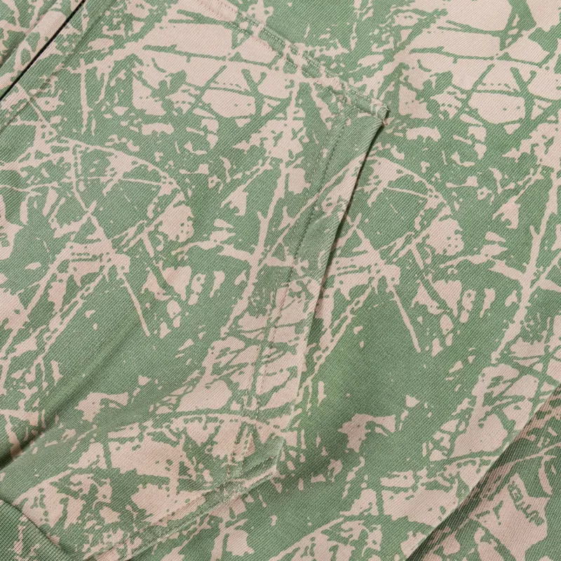 Butter Goods Woods Camo Zip-Thru Hood Washed Sage-5