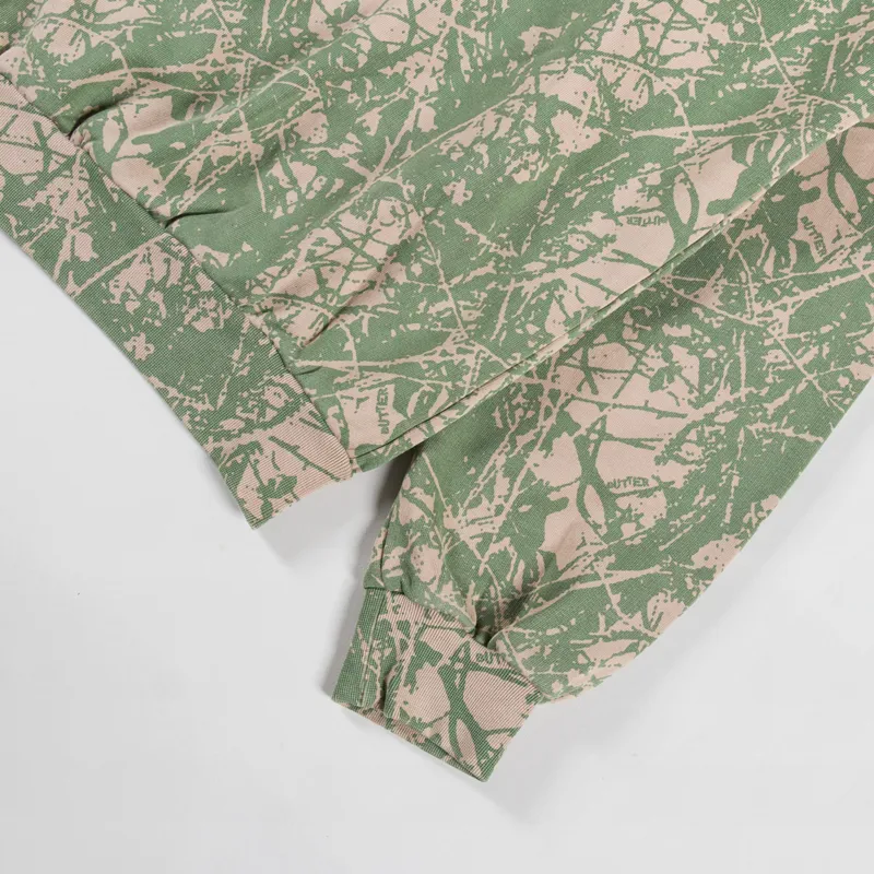 Butter Goods Woods Camo Zip-Thru Hood Washed Sage-7