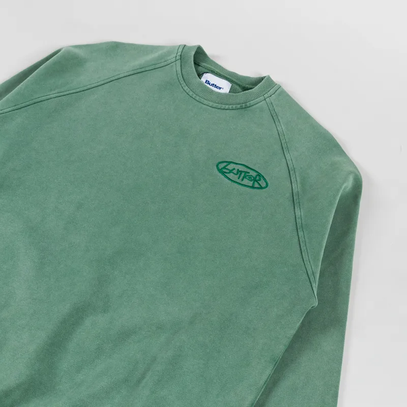 Butter Goods Scrubbed Crewneck Fern-2