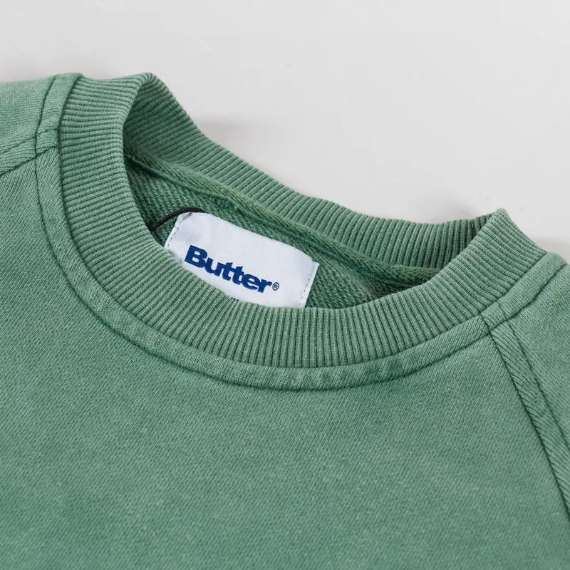 Butter Goods Scrubbed Crewneck Fern-4