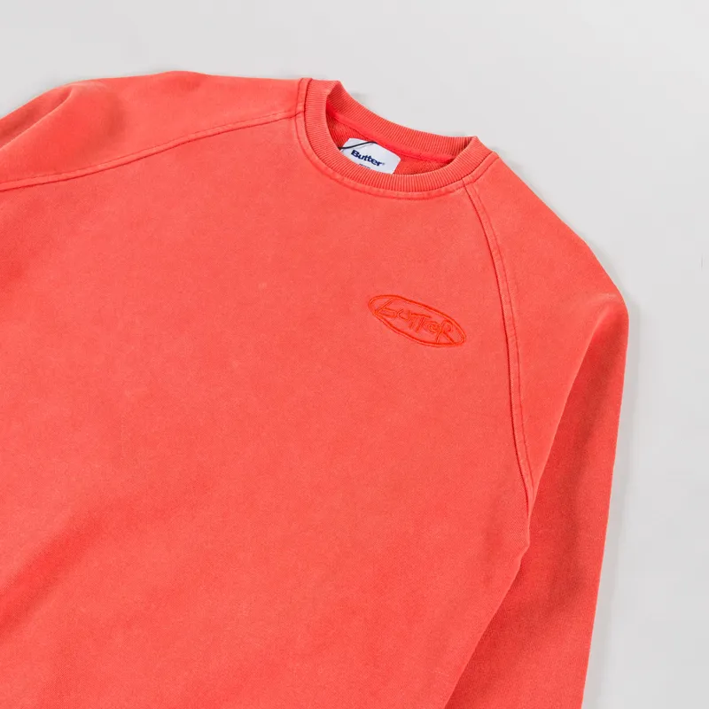 Butter Goods Scrubbed Crewneck Tangerine-2