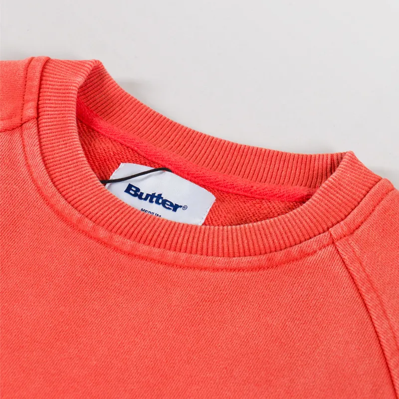 Butter Goods Scrubbed Crewneck Tangerine-4