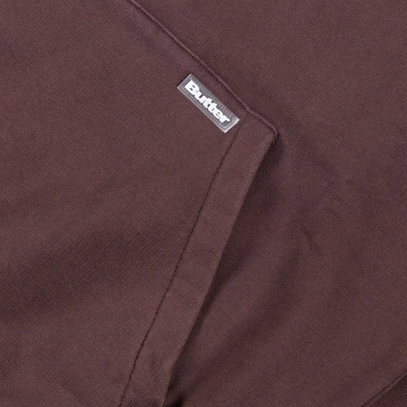 Butter Goods Basic Pullover Hood Washed Chestnut-4