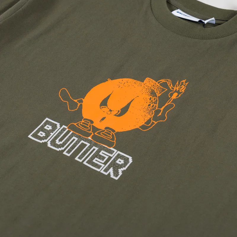 Butter Goods Bomb T Shirt Army-2