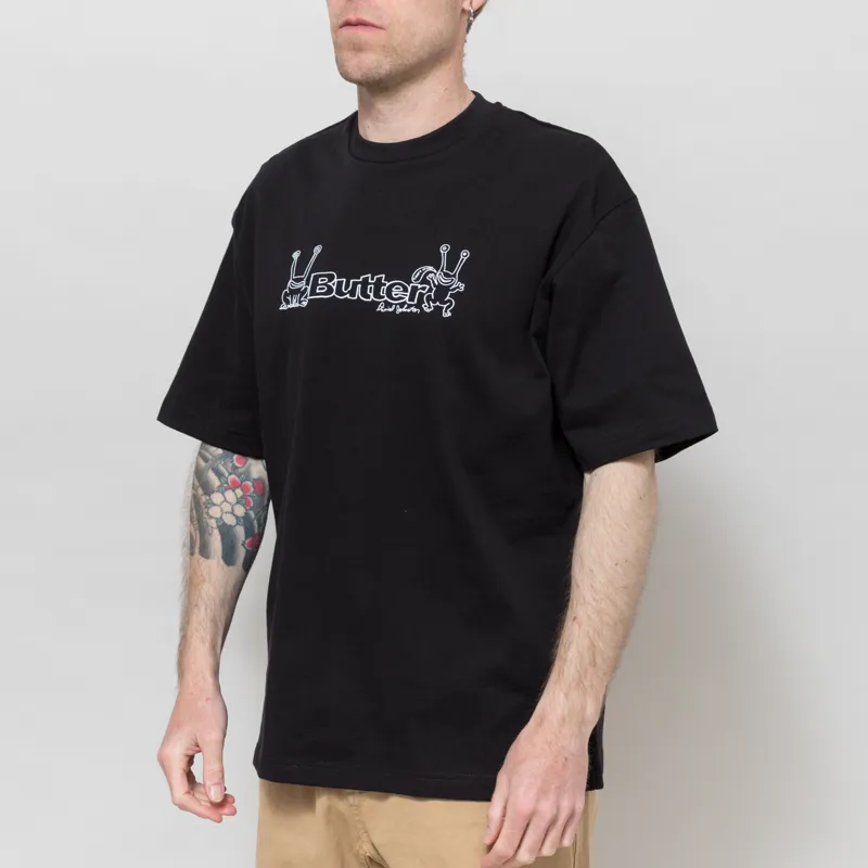 Butter Goods x Daniel Johnston Frog Logo T Shirt Black-1