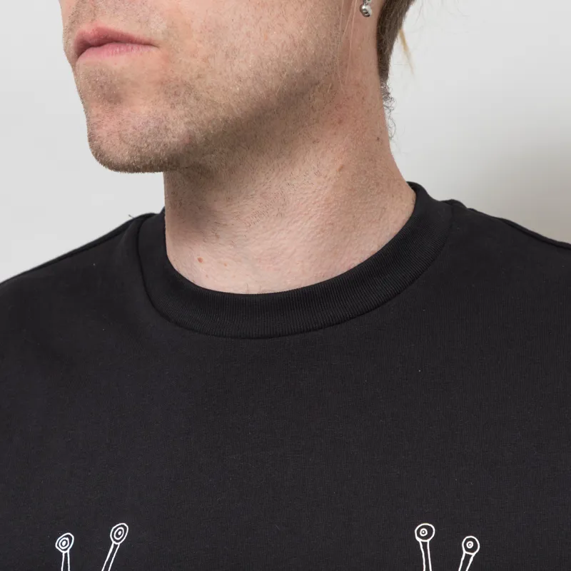 Butter Goods x Daniel Johnston Frog Logo T Shirt Black-3
