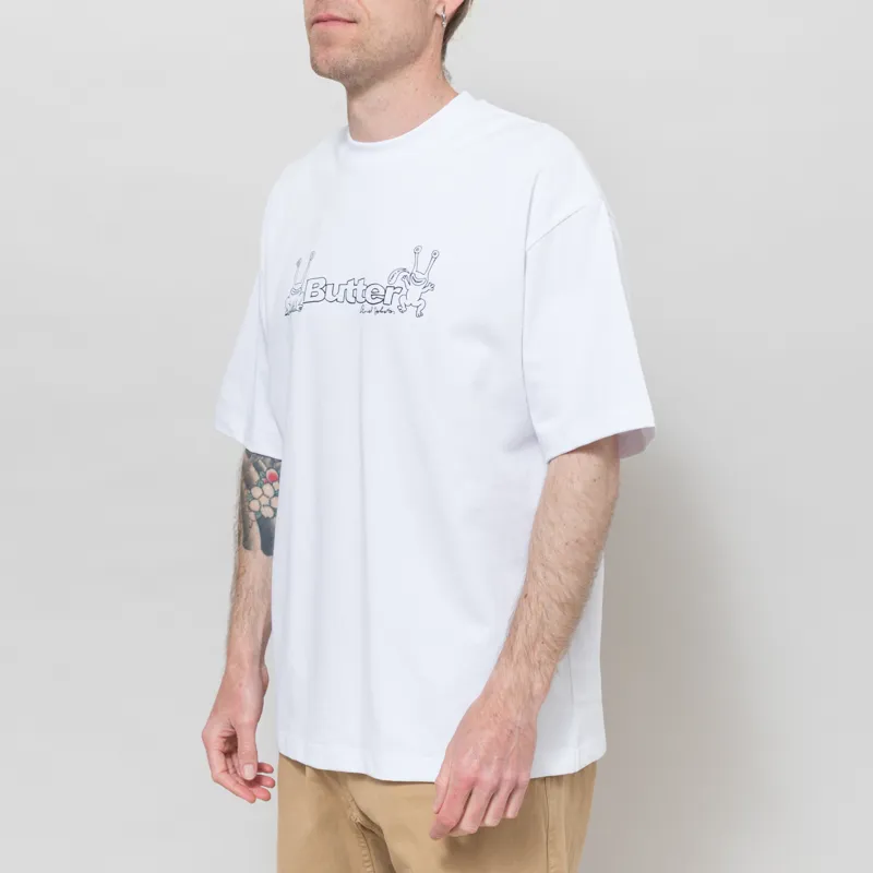 Butter Goods x Daniel Johnston Frog Logo T Shirt White-1