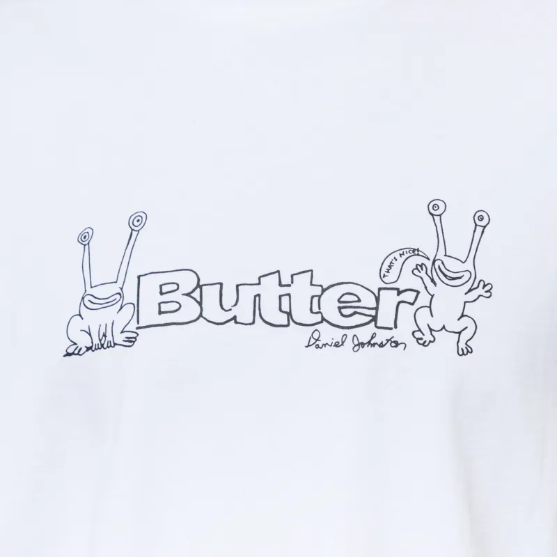 Butter Goods x Daniel Johnston Frog Logo T Shirt White-4
