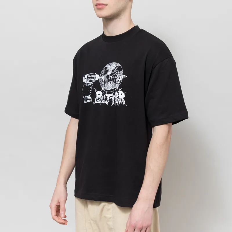 Butter Goods Drill T Shirt Black-1