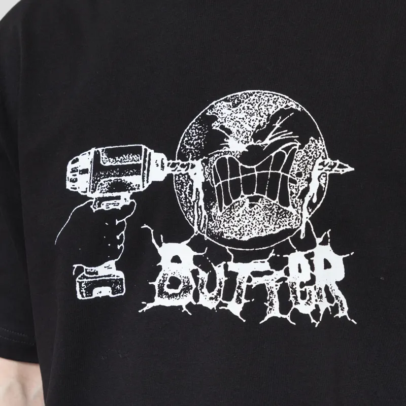 Butter Goods Drill T Shirt Black-5