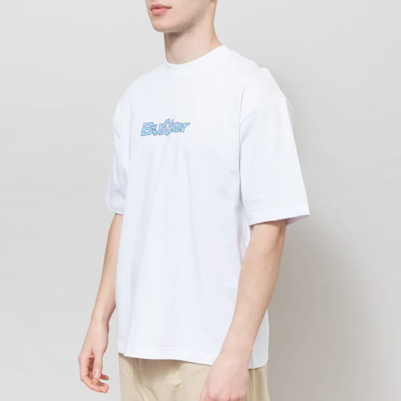 Butter Goods Smashed Logo T Shirt White-1