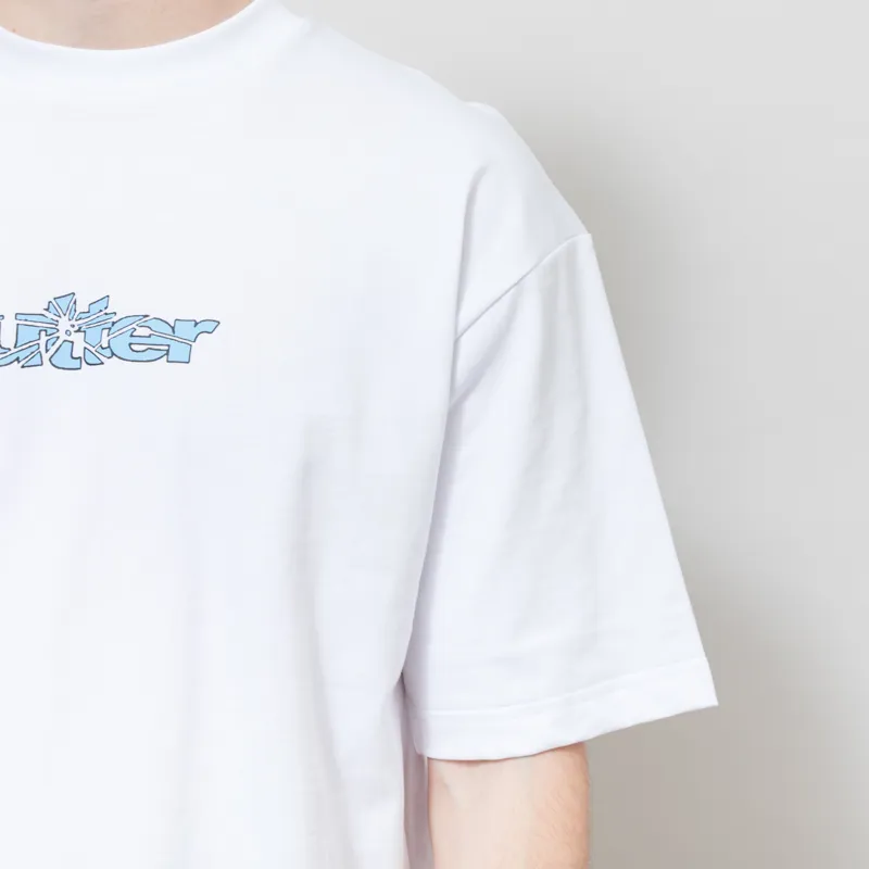 Butter Goods Smashed Logo T Shirt White-4