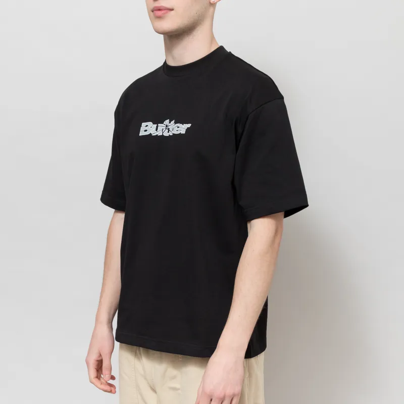 Butter Goods Smashed Logo T Shirt Black-1