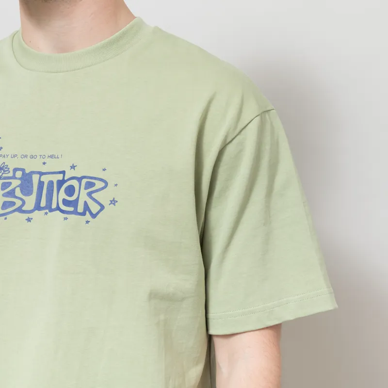 Butter Goods Pay Up T Shirt Matcha-4