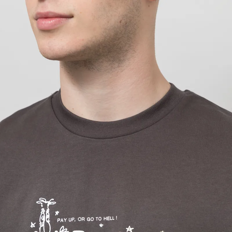 Butter Goods Pay Up T Shirt Charcoal-3