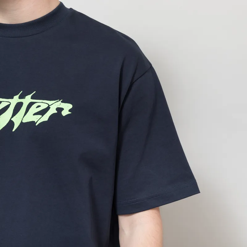 Butter Goods Amplify T Shirt Navy-3