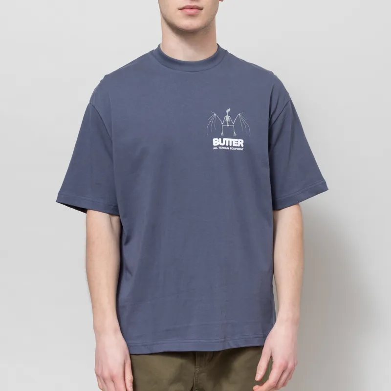 Butter Goods Nocturnal T Shirt Steel-1