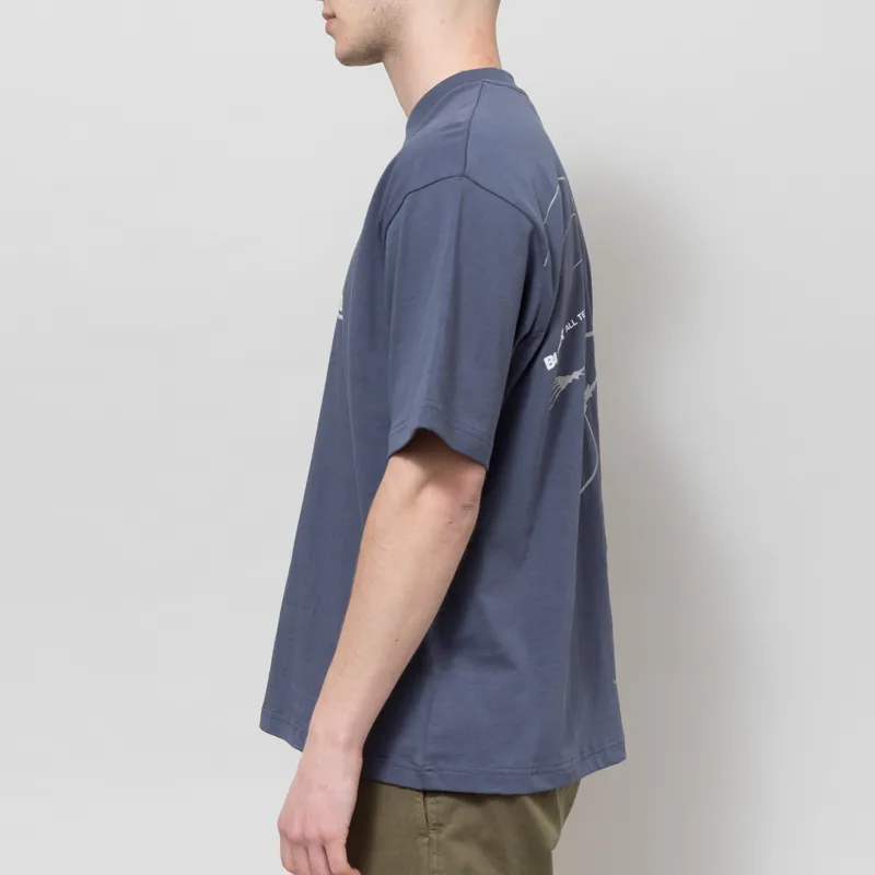 Butter Goods Nocturnal T Shirt Steel-3