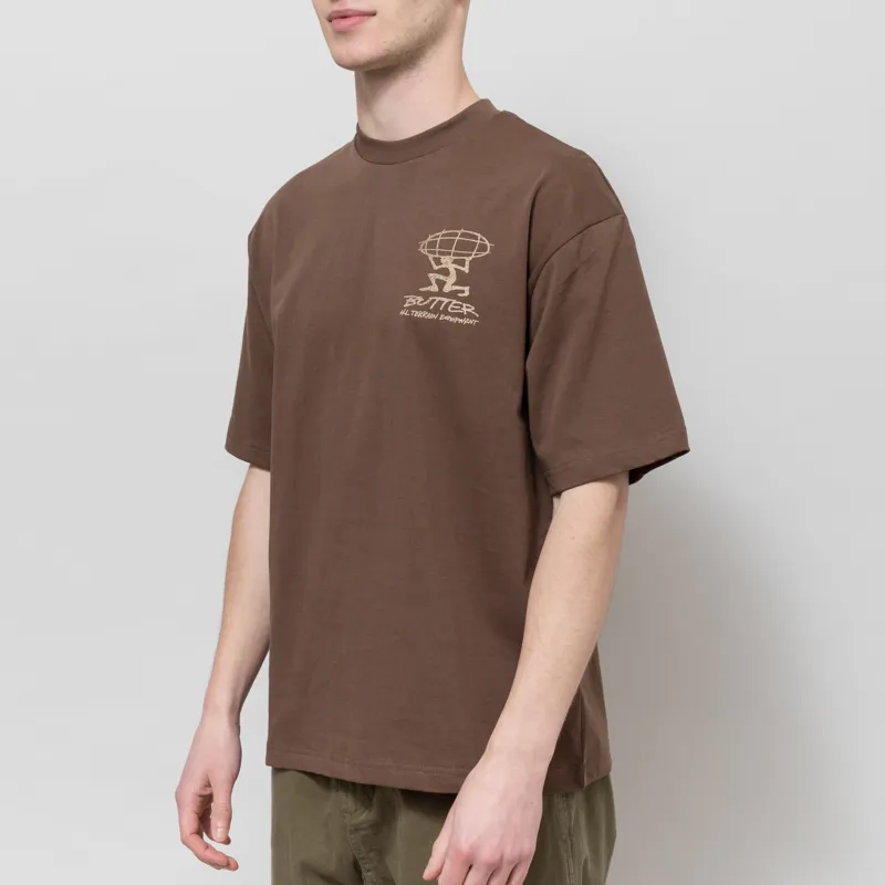 Butter Goods Terrain T Shirt Brown-2