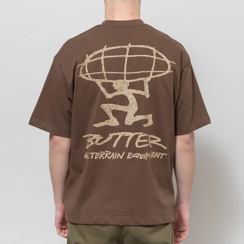 Butter Goods Terrain T Shirt Brown