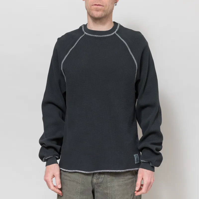 Butter Goods Waffle Long Sleeve Top Washed Black