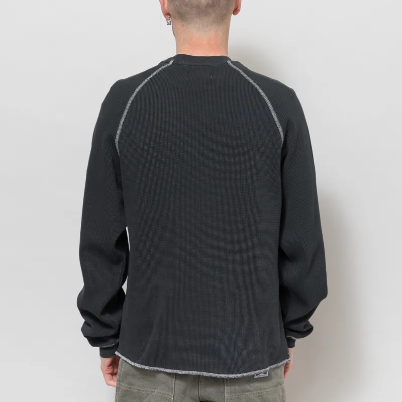 Butter Goods Waffle Long Sleeve Top Washed Black-2