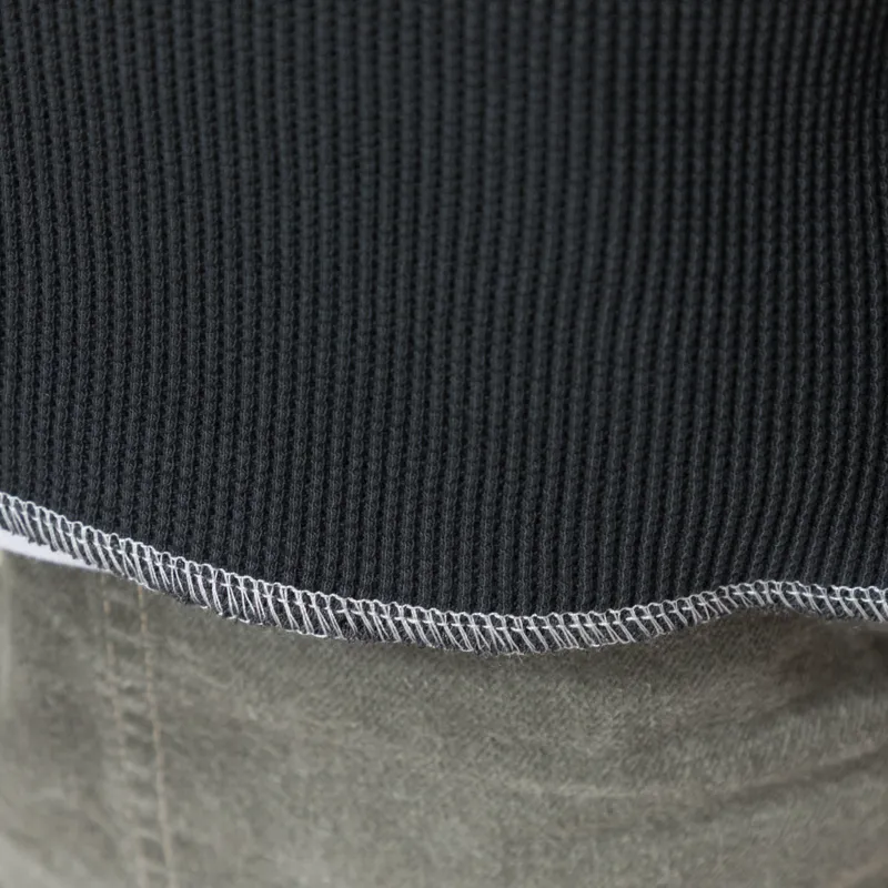 Butter Goods Waffle Long Sleeve Top Washed Black-7