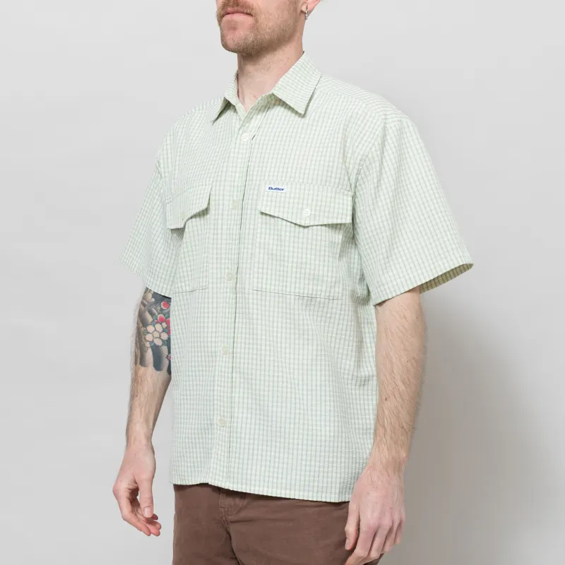Butter Goods Grid Shirt Green-1